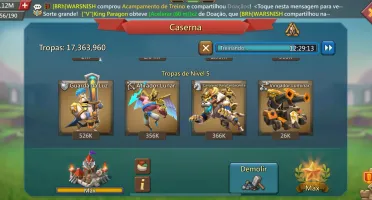 Lords MObile conta 1,2B - T5 Liberadas