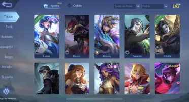 Conta Mobile legends com vários heróis e skin