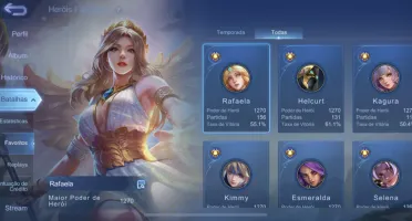 Conta Mobile legends com vários heróis e skin