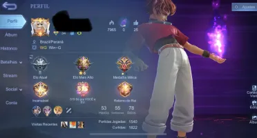 Conta Mobile legends com vários heróis e skin