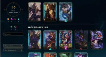 Conta diamante 4, skins vitoriosas 2018, 2019 e 2020!