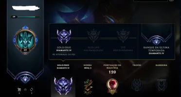 Conta diamante 4, skins vitoriosas 2018, 2019 e 2020!