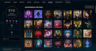 CONTA LOL 147 SKINS COM 2400 DE RP E TODOS CHAMPIONS