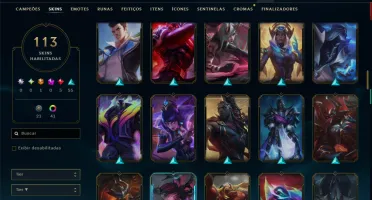 Prata 2 com TODOS os Champs e 113 Skins (Mais de 500 Jogos)