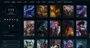 Prata 2 com TODOS os Champs e 113 Skins (Mais de 500 Jogos)