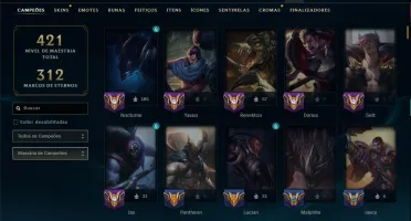 Prata 2 com TODOS os Champs e 113 Skins (Mais de 500 Jogos)