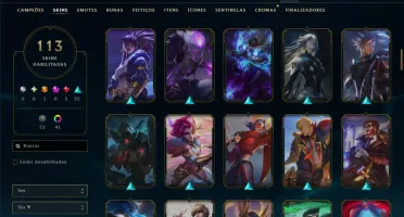 Prata 2 com TODOS os Champs e 113 Skins (Mais de 500 Jogos)