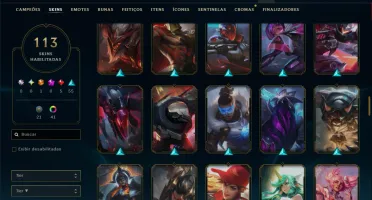 Prata 2 com TODOS os Champs e 113 Skins (Mais de 500 Jogos)