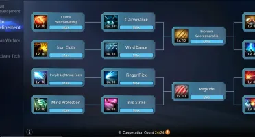 Clã MIR4 - LVL 56 - S063 - Dev 80% - Refin 70% - Warfare 65%