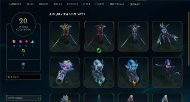Conta League of Legends + Valorant com MUITAS SKINS