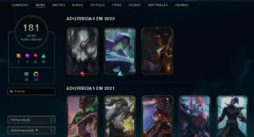 Conta League of Legends + Valorant com MUITAS SKINS