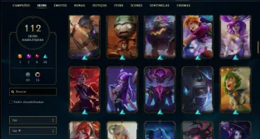 Conta prata 1 com 100 champs e 112 skins +1 Prestigio