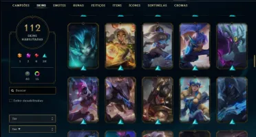 Conta prata 1 com 100 champs e 112 skins +1 Prestigio