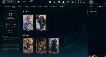 Conta Lol, Lvl 317 138 Champs 97 Skins