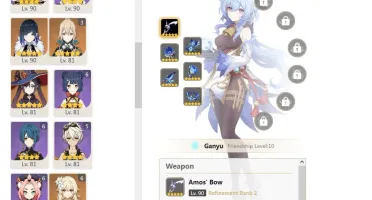 CONTA GENSHIN AR59✨8 ARMAS 5⭐10 LENDÁRIOS + YELAN E AQUA✨