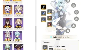 CONTA GENSHIN AR59✨8 ARMAS 5⭐10 LENDÁRIOS + YELAN E AQUA✨