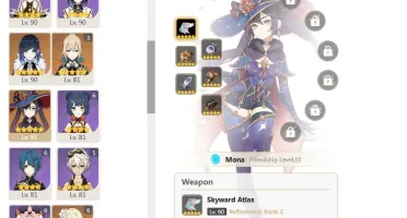 CONTA GENSHIN AR59✨8 ARMAS 5⭐10 LENDÁRIOS + YELAN E AQUA✨