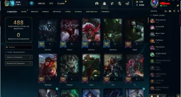 Conta LOL - único dono - nunca banida - 88 skins