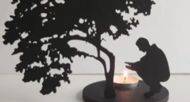 Kit Luminárias Religiosas em MDF com Vela