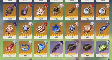 AR 48 SHOGUN C1 + DILUC + KOKOMI + MONA E ALOY