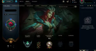 CONTA LOL PLATINA - 30 CHAMPS - 14 SKINS - 12 EMOTES