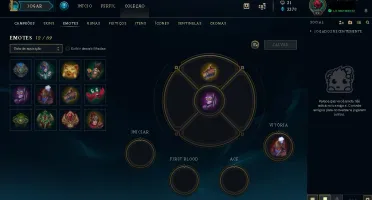 CONTA LOL PLATINA - 30 CHAMPS - 14 SKINS - 12 EMOTES