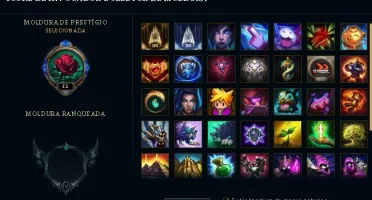 CONTA LOL PLATINA - 30 CHAMPS - 14 SKINS - 12 EMOTES