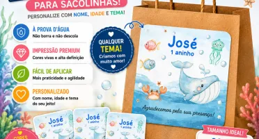 Adesivos Personalizados 8x8cm - Sem Recorte