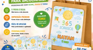 Adesivos Personalizados 8x8cm - Sem Recorte