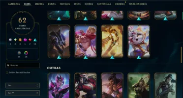 Prata 1 com 150 Champs e 62 Skins ( Mais de 500 Jogos )