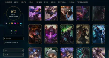 Prata 1 com 150 Champs e 62 Skins ( Mais de 500 Jogos )