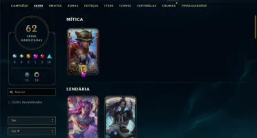 Prata 1 com 150 Champs e 62 Skins ( Mais de 500 Jogos )