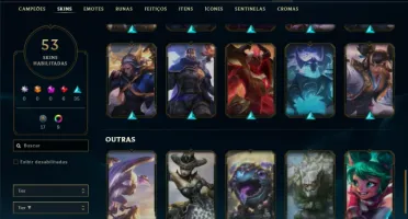 Ouro 2 com 80 Champs e 53 Skins ( ADC / MID / JG )