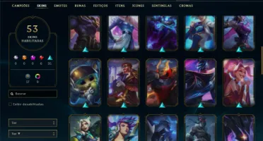 Ouro 2 com 80 Champs e 53 Skins ( ADC / MID / JG )