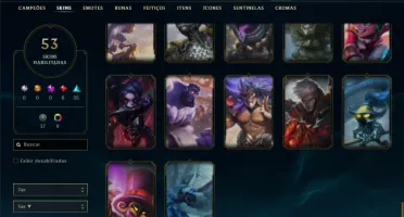 Ouro 2 com 80 Champs e 53 Skins ( ADC / MID / JG )