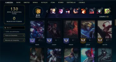Ouro 2 com 80 Champs e 53 Skins ( ADC / MID / JG )