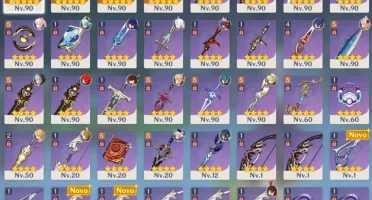 CONTA GENSHIN AR 58 12 NAT 5* E 4 ARMAS 5*
