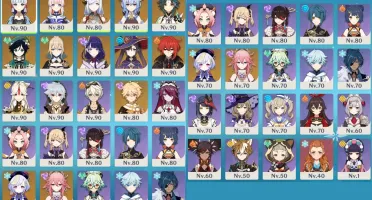 CONTA GENSHIN AR 58 12 NAT 5* E 4 ARMAS 5*