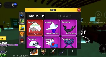 Conta roblox com 2 skin de anime e lv Max no blox fruit