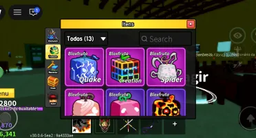 Conta roblox com 2 skin de anime e lv Max no blox fruit