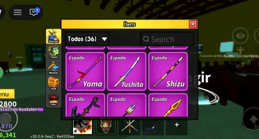 Conta roblox com 2 skin de anime e lv Max no blox fruit