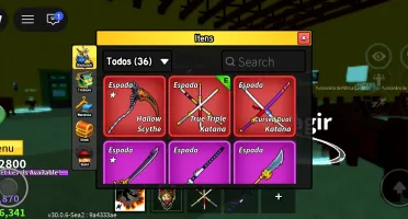 Conta roblox com 2 skin de anime e lv Max no blox fruit