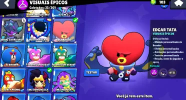 Conta Brawl Stars 19K Troféus 5 Lendarios