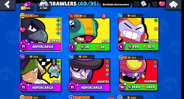 Conta Brawl Stars 19K Troféus 5 Lendarios