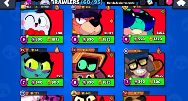 Conta Brawl Stars 19K Troféus 5 Lendarios
