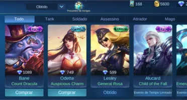 CONTA DE MOBILE LEGENDS SUPER EM CONTA