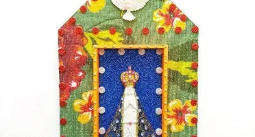 Capelinha de Madeira e Chita "N. S. Aparecida"