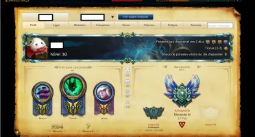 Conta: Diamante IV - 112 campeões - 35 skins - 2 cromas.