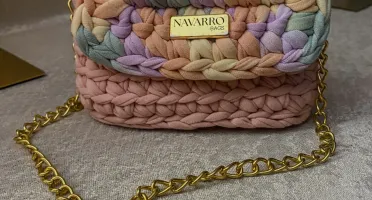 Mini Bag Aurora Infantil Rosa com Aba Colorida