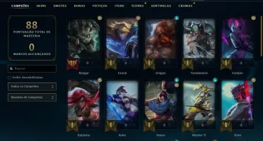 Conta LoL [ PLATINA 2 ] ÓTIMO MMR!